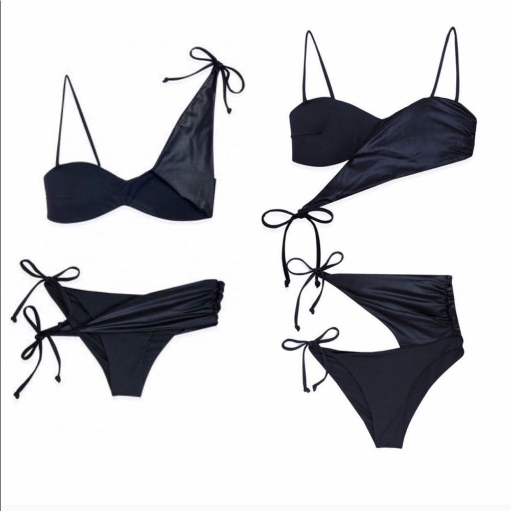 Chanel Iman Beach Bunny Black Bikini